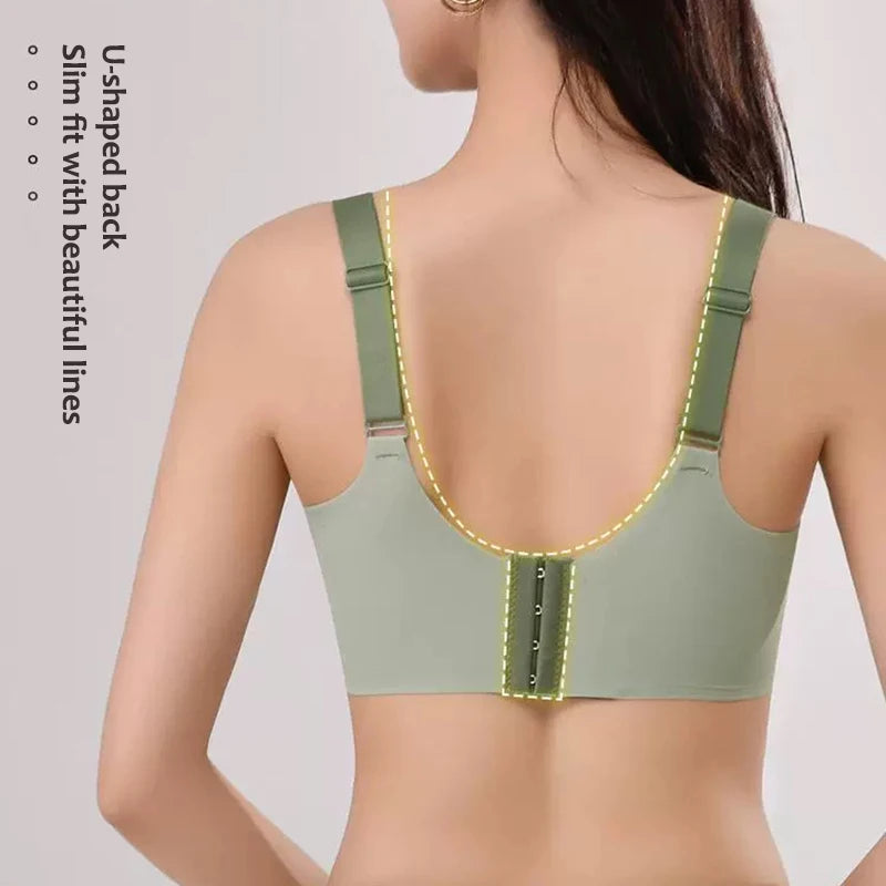 Plus Size Super Gather Push-Up Bra – Seamless Soft Support Full Cup Comfort Bra (Wire-Free)