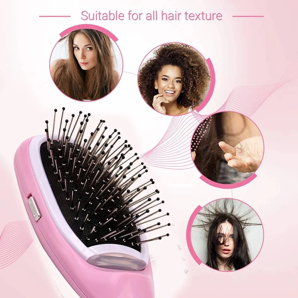 ZenGlow™ Ionic Relaxation Hairbrush — Anti-Static Scalp Massage & Gentle Detangling