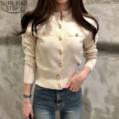 Linh Slim Fit Knitted Cardigan — Autumn/Winter Chic Office Style