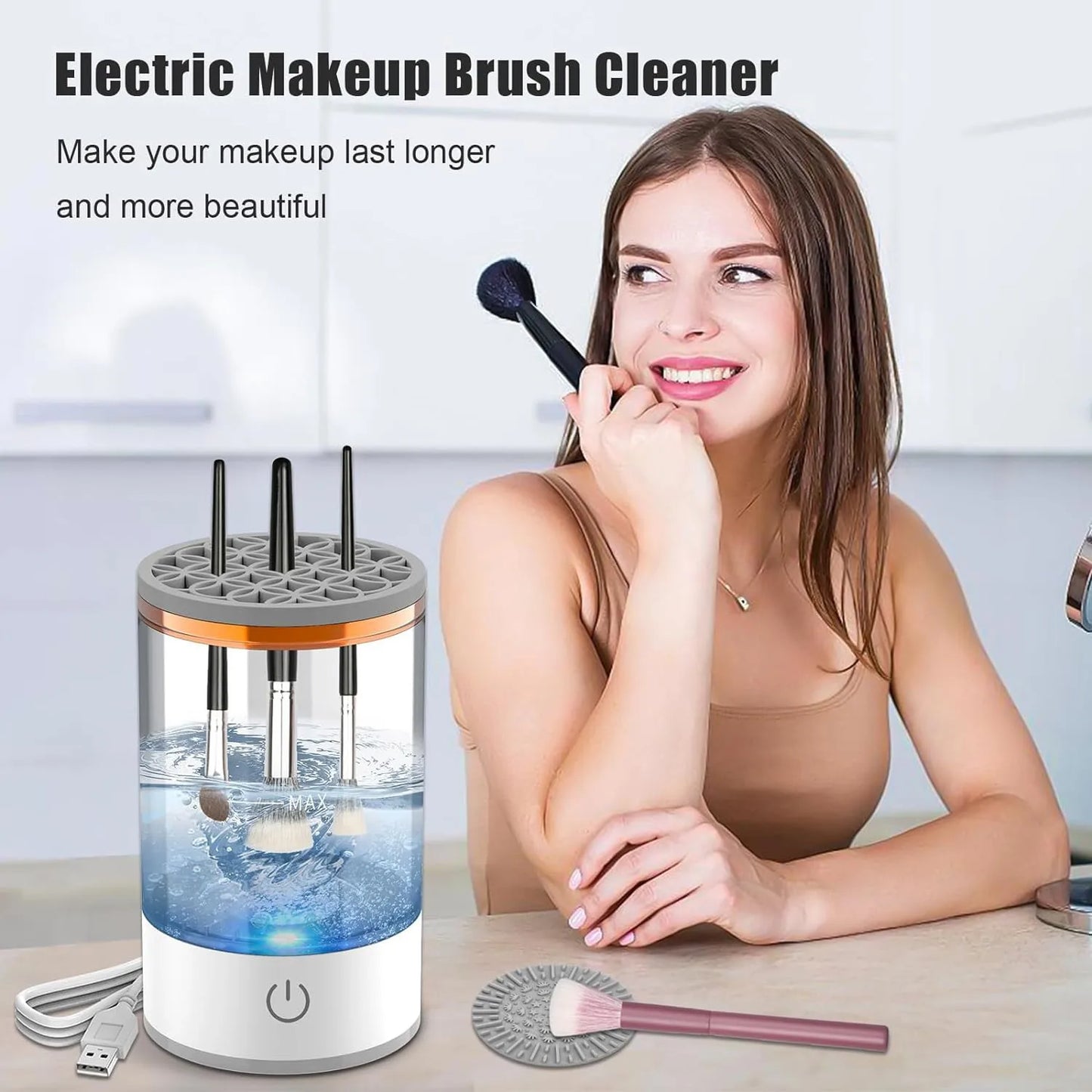 USB Portable Electric Makeup Brush Cleaner — Quick & Easy Brush Cleaning Machine