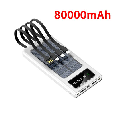 Solar Power Bank – High-Capacity Fast Charging Outdoor Portable Battery
