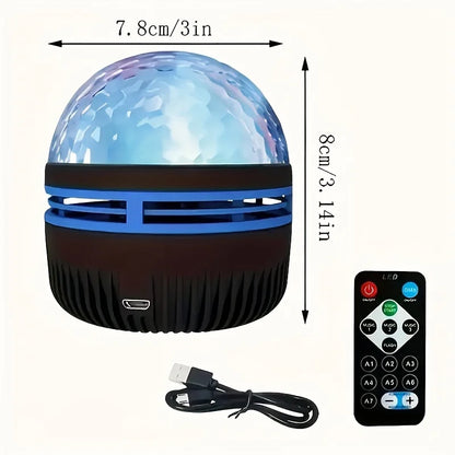 *LED Starry Galaxy Ocean Wave Projector - RGB Smart Remote Control Lamp for Home Decor