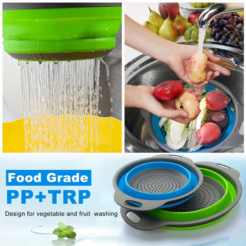FoldiWash™ Silicone Collapsible Produce Basket