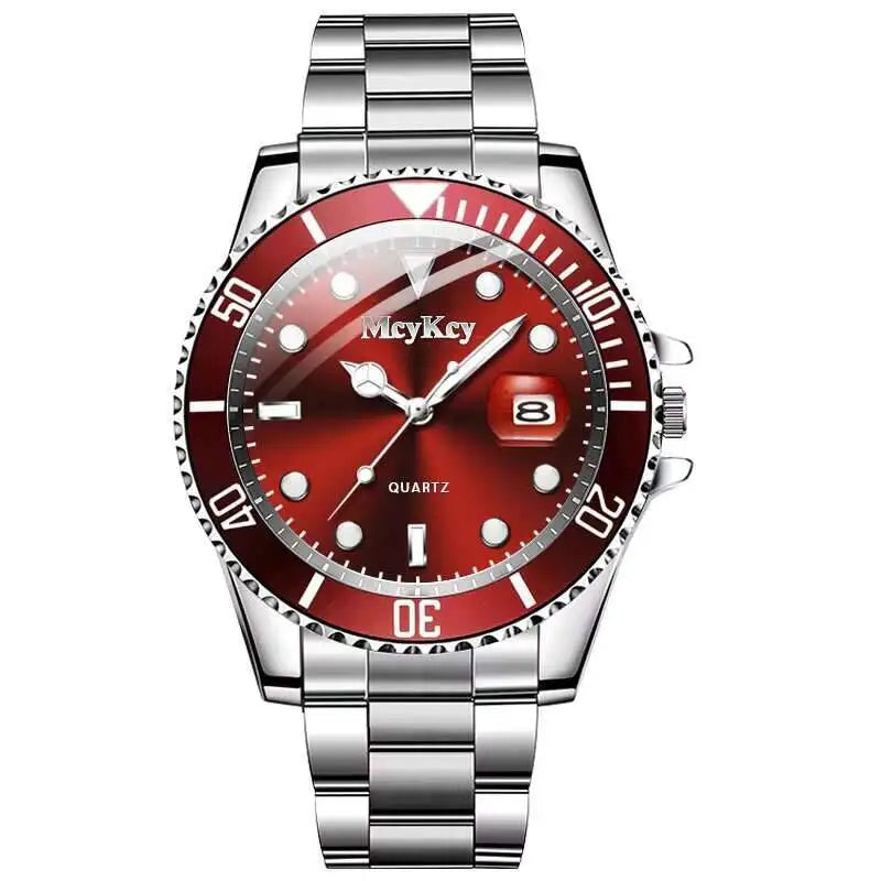 TitanLux™ Men’s Business Quartz Watch – Luxury Large Dial Calendar Watch