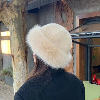 ArcticPlush™ Fluffy Fur Beanie Hat – Thick Warm Mongolian-Style Winter Cap