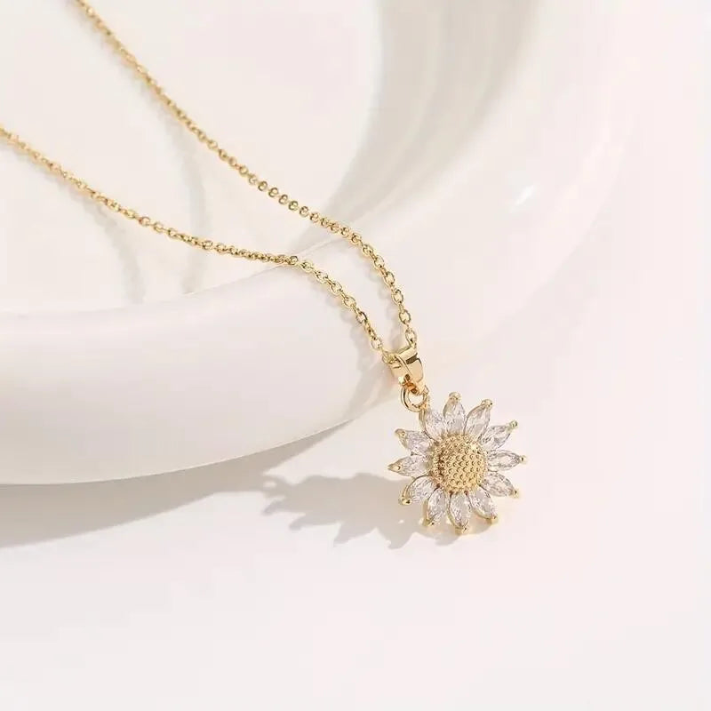 SunBloom™ Sunflower Necklace Gift Set — “I Love You” Romantic Jewelry with Gift Box