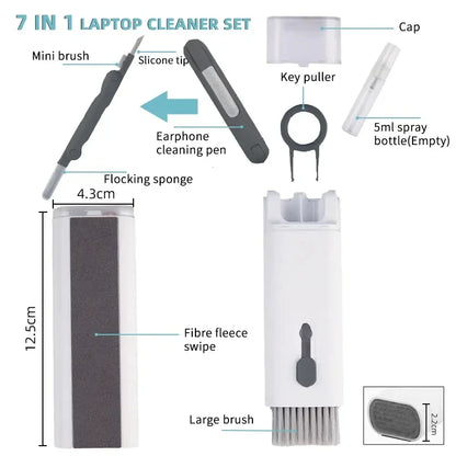 7 in 1 Computer Keyboard Cleaner Brush Kit Earphone Cleaning Pen For Headset Keyboard Cleaning Tools Cleaner Keycap Puller Kit