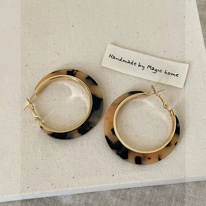 AquaTouch™ Leopard Print Big Hoop Earrings