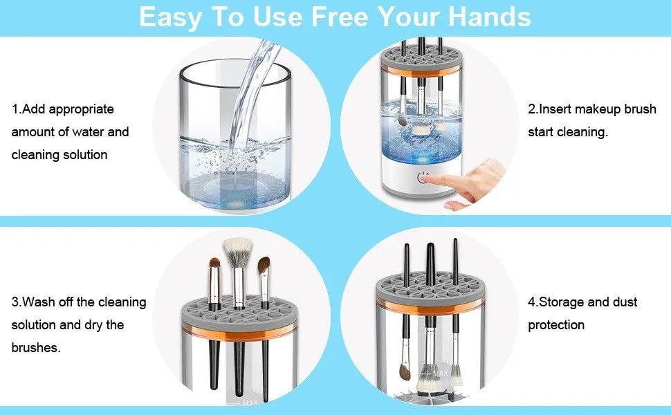 USB Portable Electric Makeup Brush Cleaner — Quick & Easy Brush Cleaning Machine