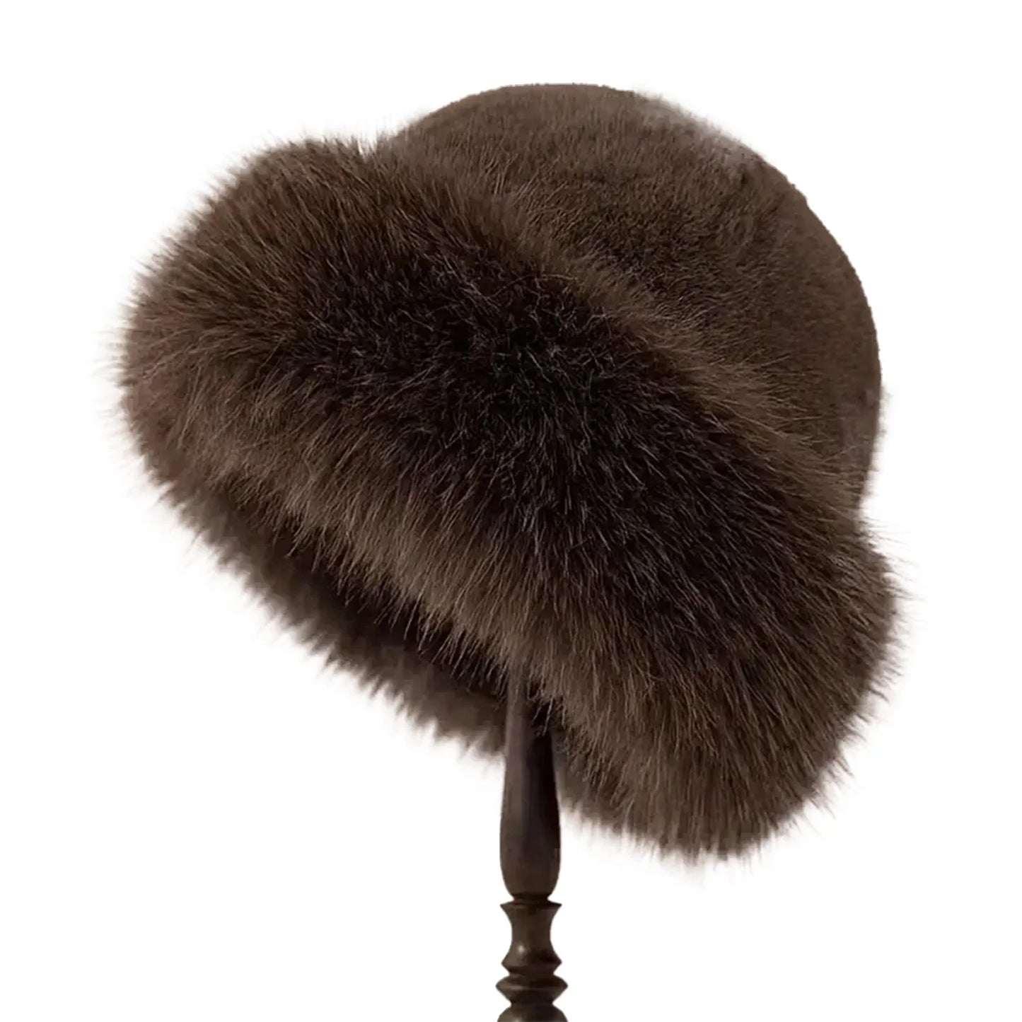 ArcticPlush™ Fluffy Fur Beanie Hat – Thick Warm Mongolian-Style Winter Cap