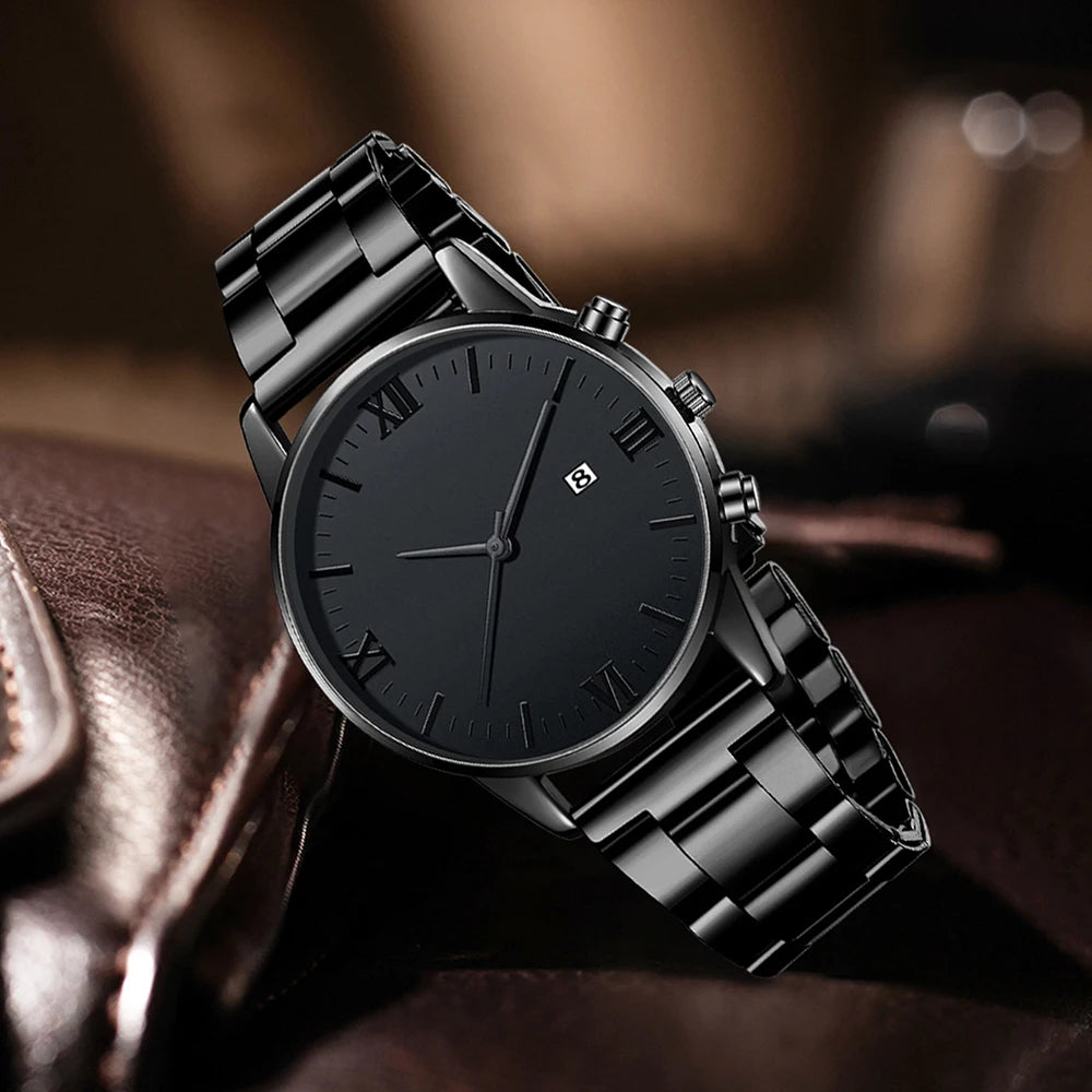 Lorenzo Business Quartz Watch &amp; Jewelry Set