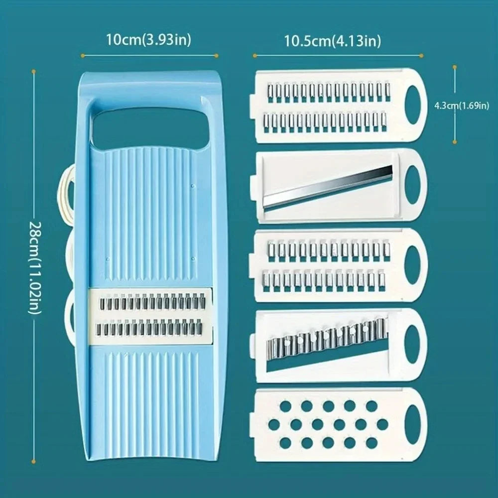 5-in-1 Vegetable Chopper – Multi-Functional Onion Chopper, Mandoline Slicer & Veggie Dicer