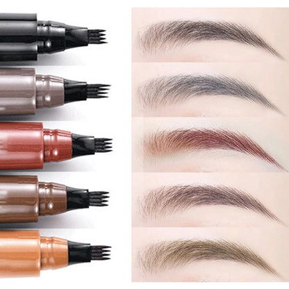 4-Tip Waterproof Eyebrow Pencil – Long-Lasting, Smudge-Proof & Natural Hair Stroke Effect