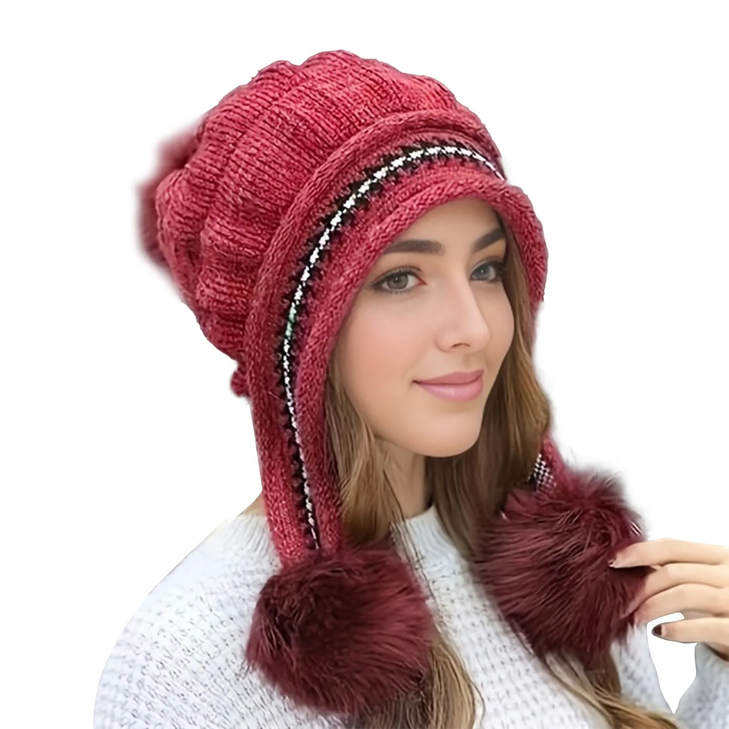 AuroraFleece™ Winter Knit Earflap Hat