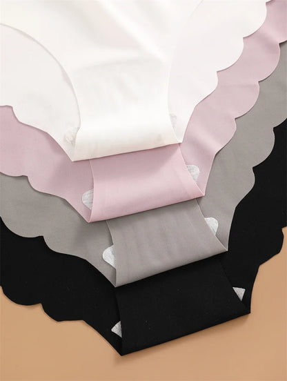 4-Piece Ultra Comfort Panties Set with Wave Edge Design
