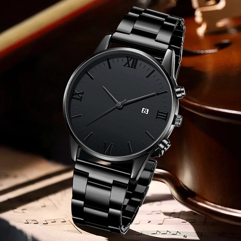 Lorenzo Business Quartz Watch &amp; Jewelry Set