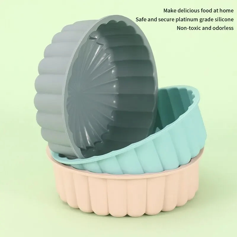 Silicone Cake Pan – Multi-Functional Round Baking Mold Heat Resistant for DIY Desserts