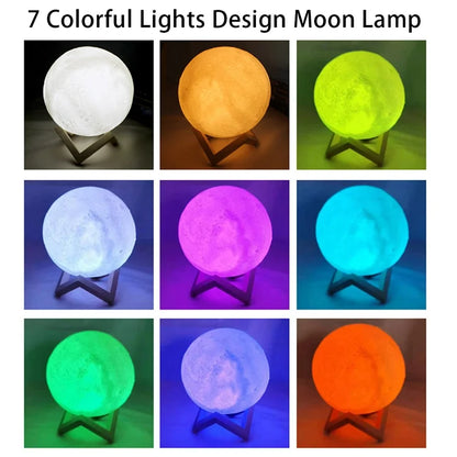 Galaxy Moon LED Book Light – Magical Night Lamp for Kids & Bedroom Decor