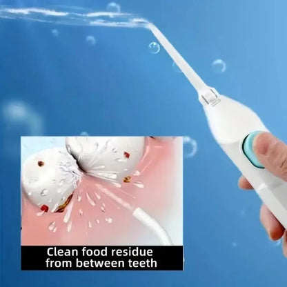 Portable High Pressure Oral Irrigator — Manual Water Dental Flosser for Teeth Cleaning