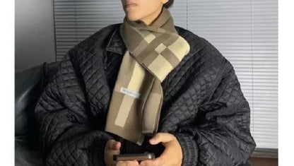 Winter Men Scarf Keep Warm Scarf Casual Fashion Brand Designers Knit Neckerchief Patchwork Copy Cashmere Scarf Shawl Wrap AC2228