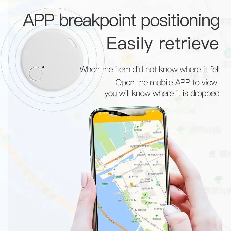 Mini Bluetooth GPS Smart Tracker – Anti-Lost Keychain & Wallet Locator with Mobile App