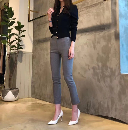 Linh Slim Fit Knitted Cardigan — Autumn/Winter Chic Office Style