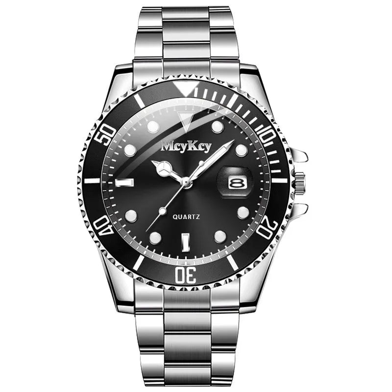TitanLux™ Men’s Business Quartz Watch – Luxury Large Dial Calendar Watch