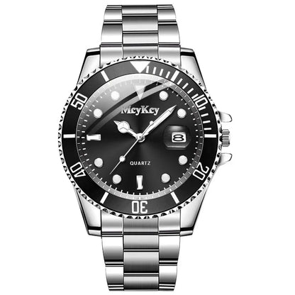TitanLux™ Men’s Business Quartz Watch – Luxury Large Dial Calendar Watch