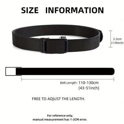 Jack Automatic Buckle Canvas Belt – Tactical Outdoor Workwear Belt for Men