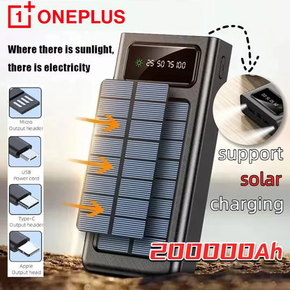 Solar Power Bank – High-Capacity Fast Charging Outdoor Portable Battery