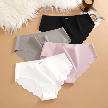 4-Piece Ultra Comfort Panties Set with Wave Edge Design