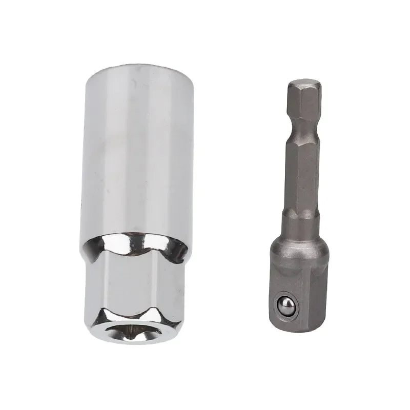 🔧 Universal Ratchet Wrench with Adjustable Socket Head (7–19mm / 11–32mm)