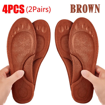 4D Massage Warm pile Shoes Insoles Super Soft Latex Sports Insole for Feet Running Basket Shoe Sole Arch Support Orthopedic