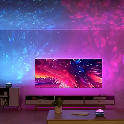 *LED Starry Galaxy Ocean Wave Projector - RGB Smart Remote Control Lamp for Home Decor