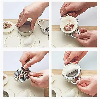 Stainless Steel Dumpling Maker – Ravioli & Pastry Press Mold for Dumplings, Pies & Wrappers