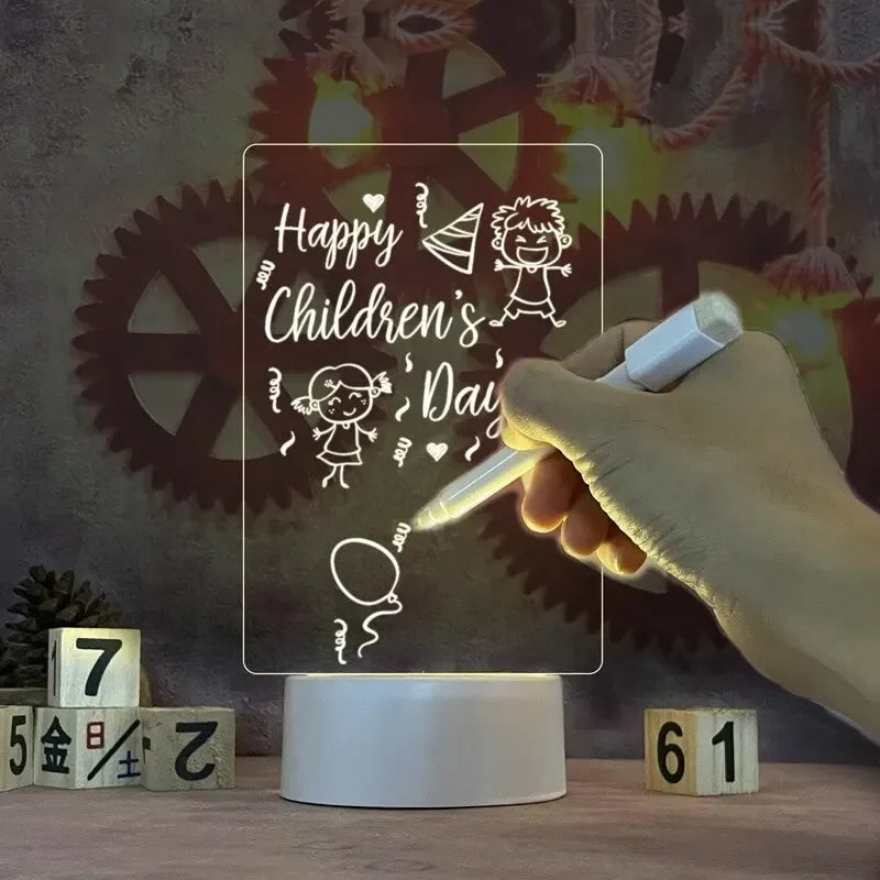 GlowSketch™ Erasable USB Drawing Board & LED Night Light — Creative Lamp for Children’s Bedrooms