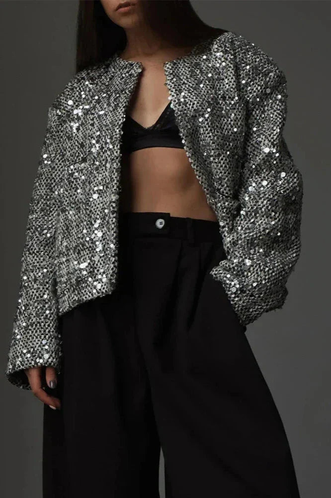 Irina Tweed Sequin Jacket
