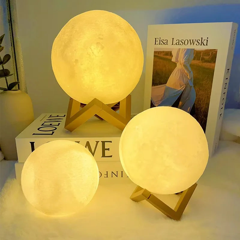 Galaxy Moon LED Book Light – Magical Night Lamp for Kids & Bedroom Decor