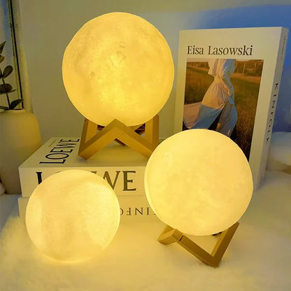 Galaxy Moon LED Book Light – Magical Night Lamp for Kids & Bedroom Decor