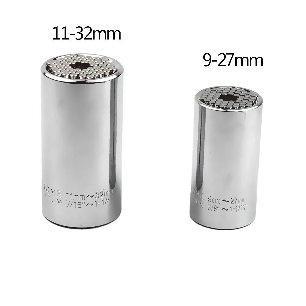 🔧 Universal Ratchet Wrench with Adjustable Socket Head (7–19mm / 11–32mm)