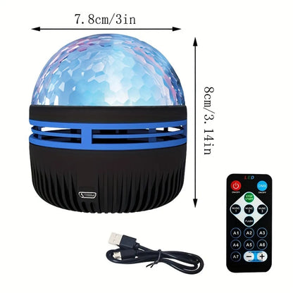 *LED Starry Galaxy Ocean Wave Projector - RGB Smart Remote Control Lamp for Home Decor
