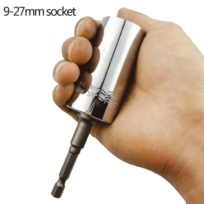 🔧 Universal Ratchet Wrench with Adjustable Socket Head (7–19mm / 11–32mm)