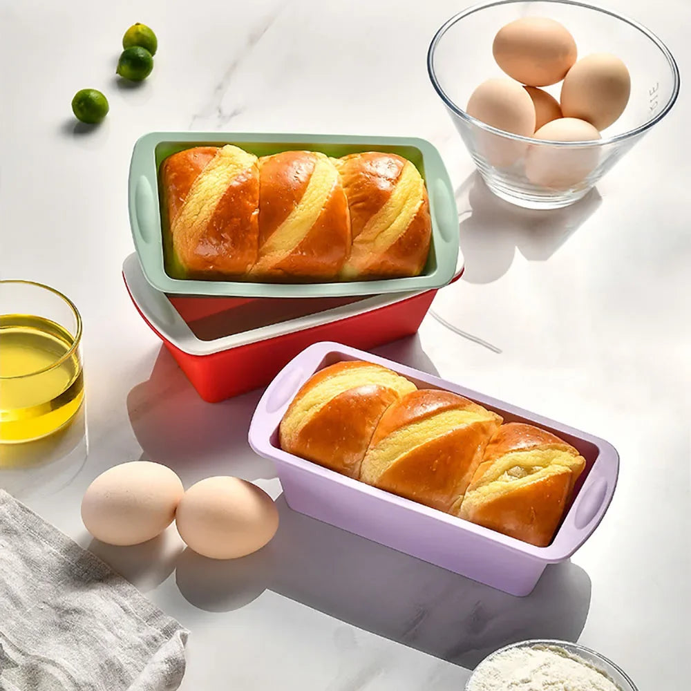 1Pc Household Rectangular Silicone Mold Candy Toast Mould Easter Bread DIY Kitchen Supplies Cake Bakeware Pan Baking Tools