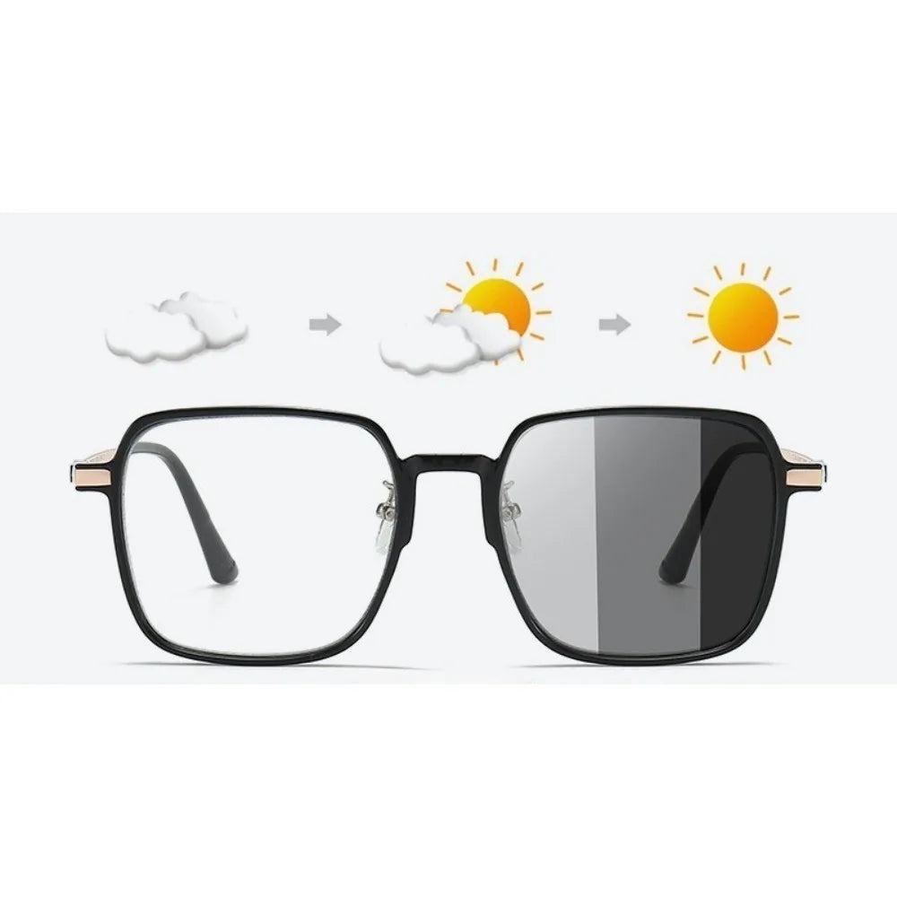 LumiShield™ Photochromic Anti-Radiation Glasses – Blue Light & UV Protection Metal Frame