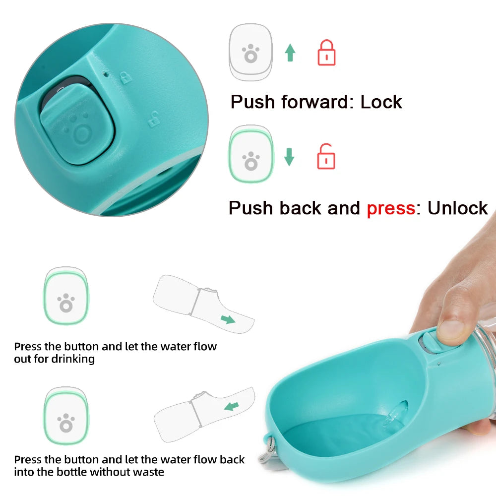 Buddy Portable Dog Water Bottle – Leakproof Travel Drinking Bottle for Dogs & Cats