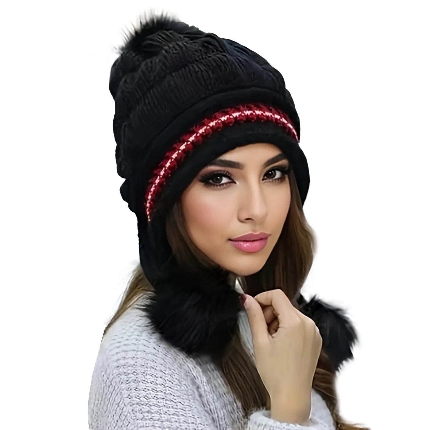 AuroraFleece™ Winter Knit Earflap Hat