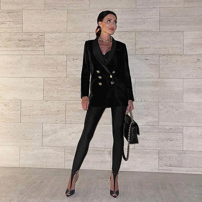 Y2K High-Waist Glitter Skinny Pants