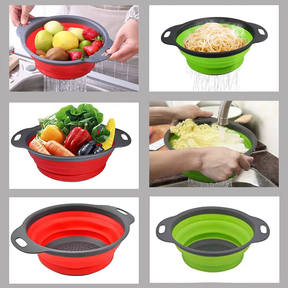 FoldiWash™ Silicone Collapsible Produce Basket