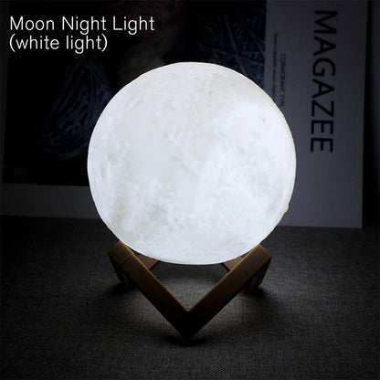 Galaxy Moon LED Book Light – Magical Night Lamp for Kids & Bedroom Decor