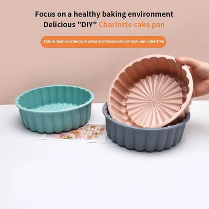 Silicone Cake Pan – Multi-Functional Round Baking Mold Heat Resistant for DIY Desserts